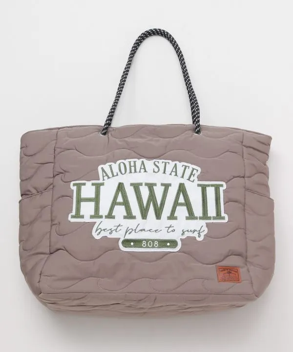 SURF??Palms Quilted Tote Bag