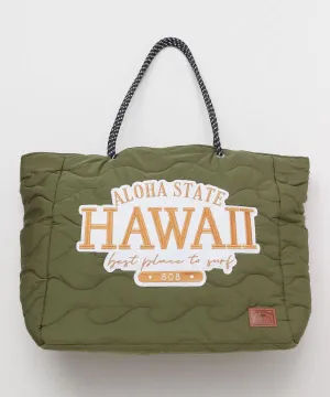 SURF??Palms Quilted Tote Bag