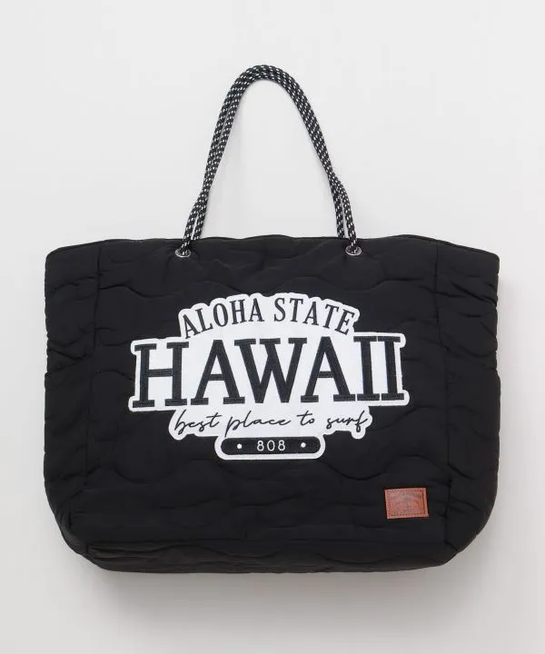SURF??Palms Quilted Tote Bag