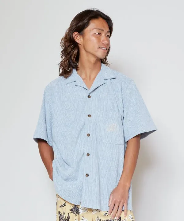 SURF??Palms Refreshing Corduroy Open Collar Shirt