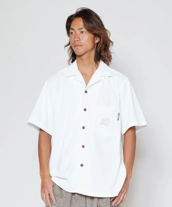 SURF??Palms Refreshing Corduroy Open Collar Shirt