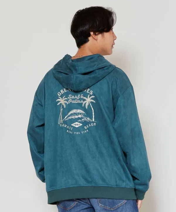SURF??Palms Soft Suede Hoodie
