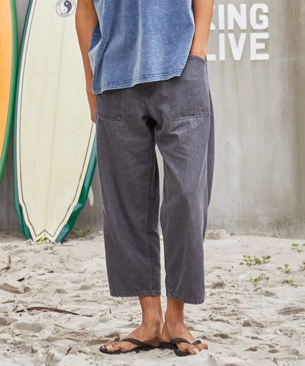SURF??Palms Vintage Washed Denim Pants