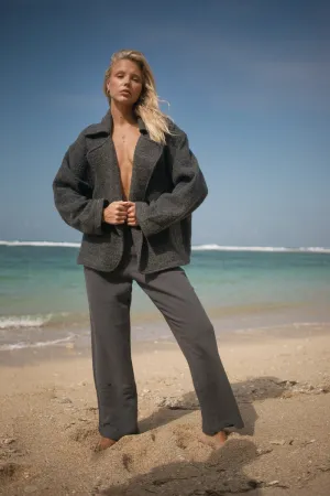 SWEET SOLITUDE WOOL COAT - CHARCOAL