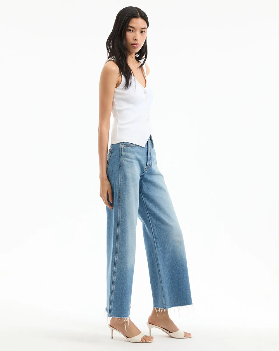 Taylor Cropped Wide-Leg Jean
