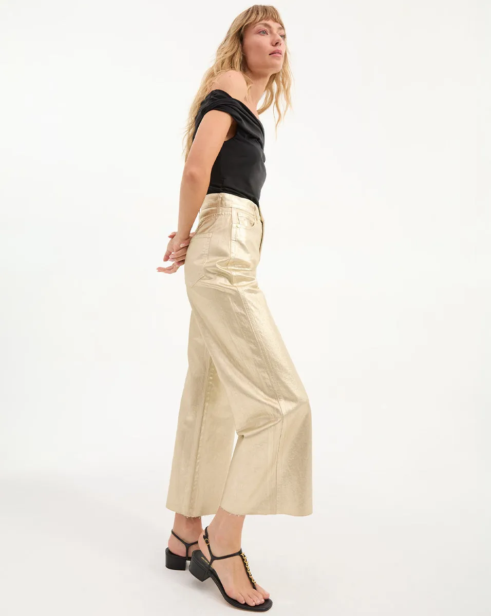 Taylor Cropped Wide-Leg Jean