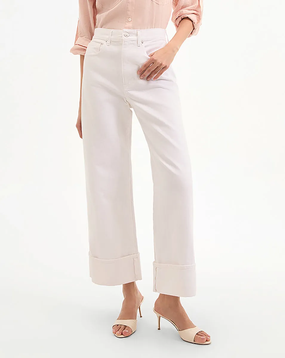 Taylor Cuffed Cropped Wide-Leg Jean