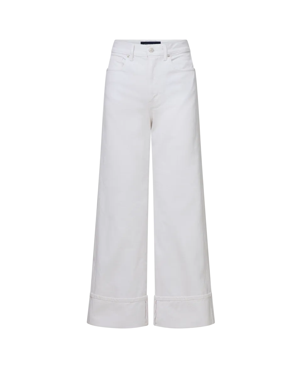 Taylor Cuffed Cropped Wide-Leg Jean