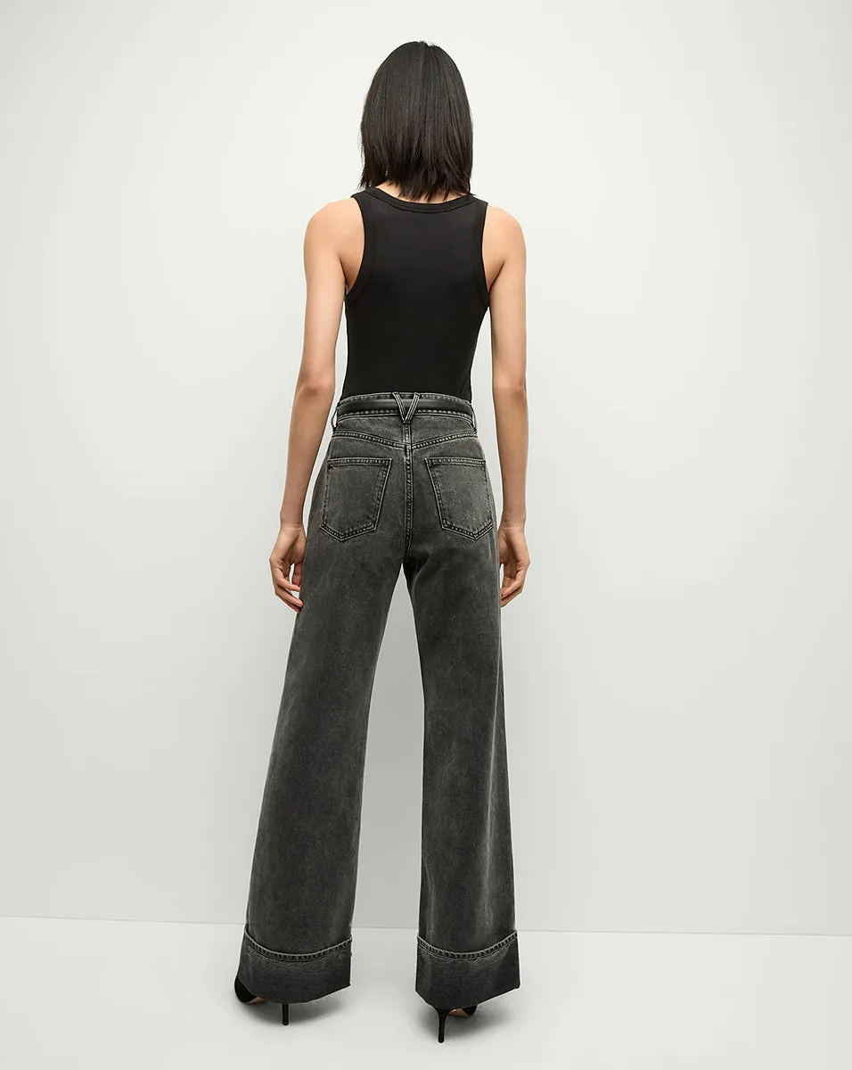 Taylor Cuffed Wide-Leg Jean