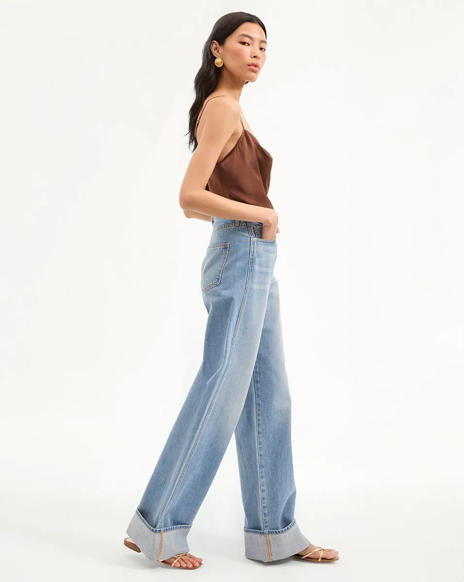 Taylor Cuffed Wide-Leg Jean