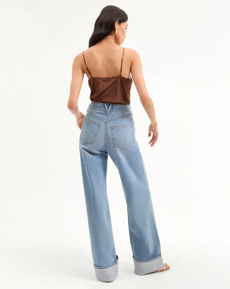 Taylor Cuffed Wide-Leg Jean