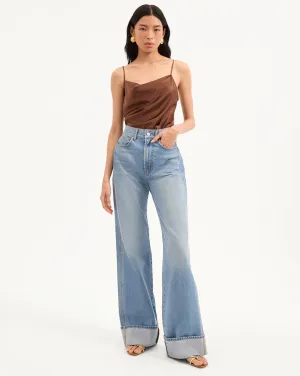 Taylor Cuffed Wide-Leg Jean