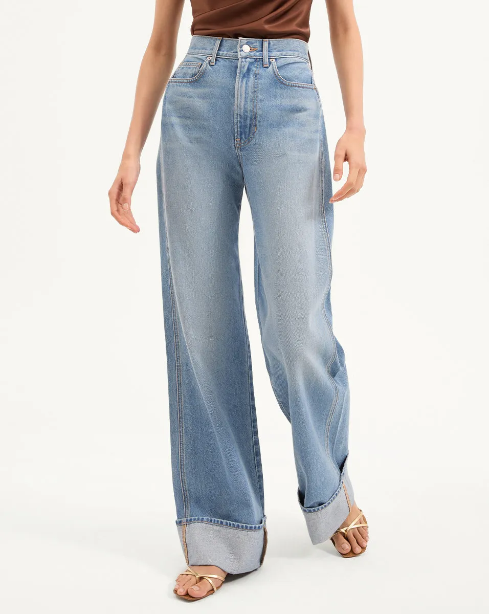 Taylor Cuffed Wide-Leg Jean