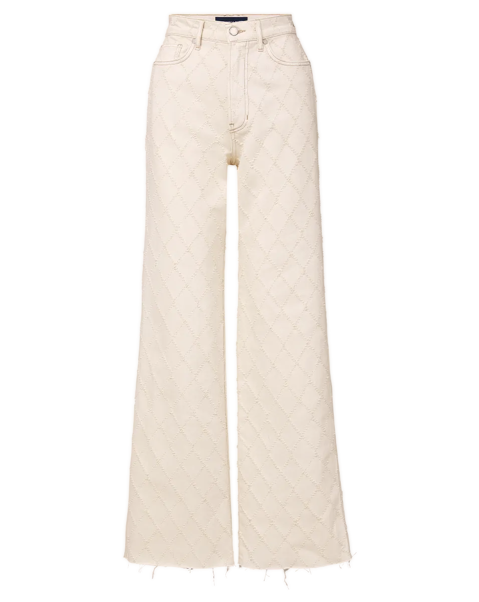 Taylor Diamond Printed Wide-Leg Jean