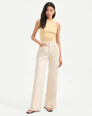 Taylor Diamond Printed Wide-Leg Jean