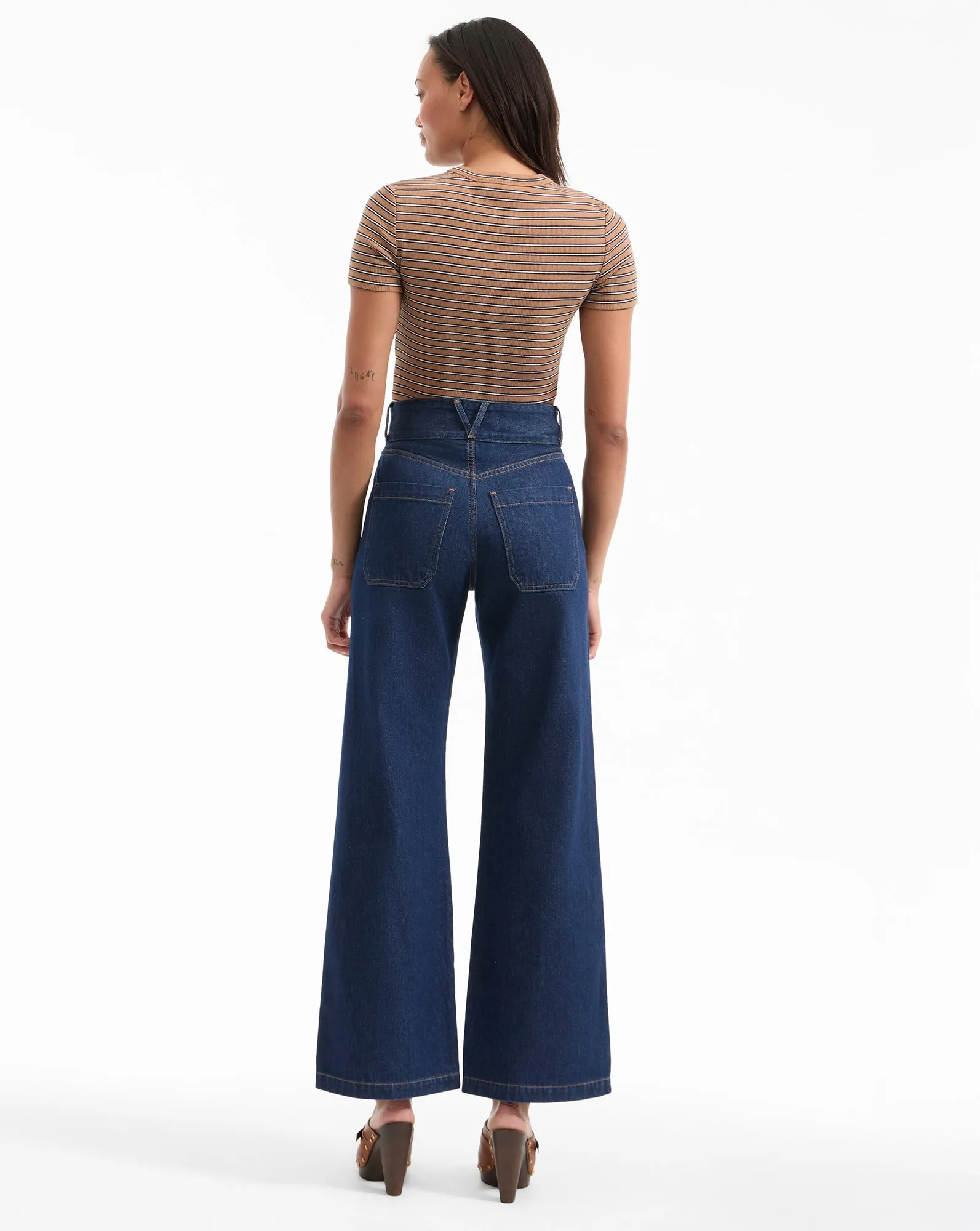 Taylor Patch-Pocket Wide-Leg Jean
