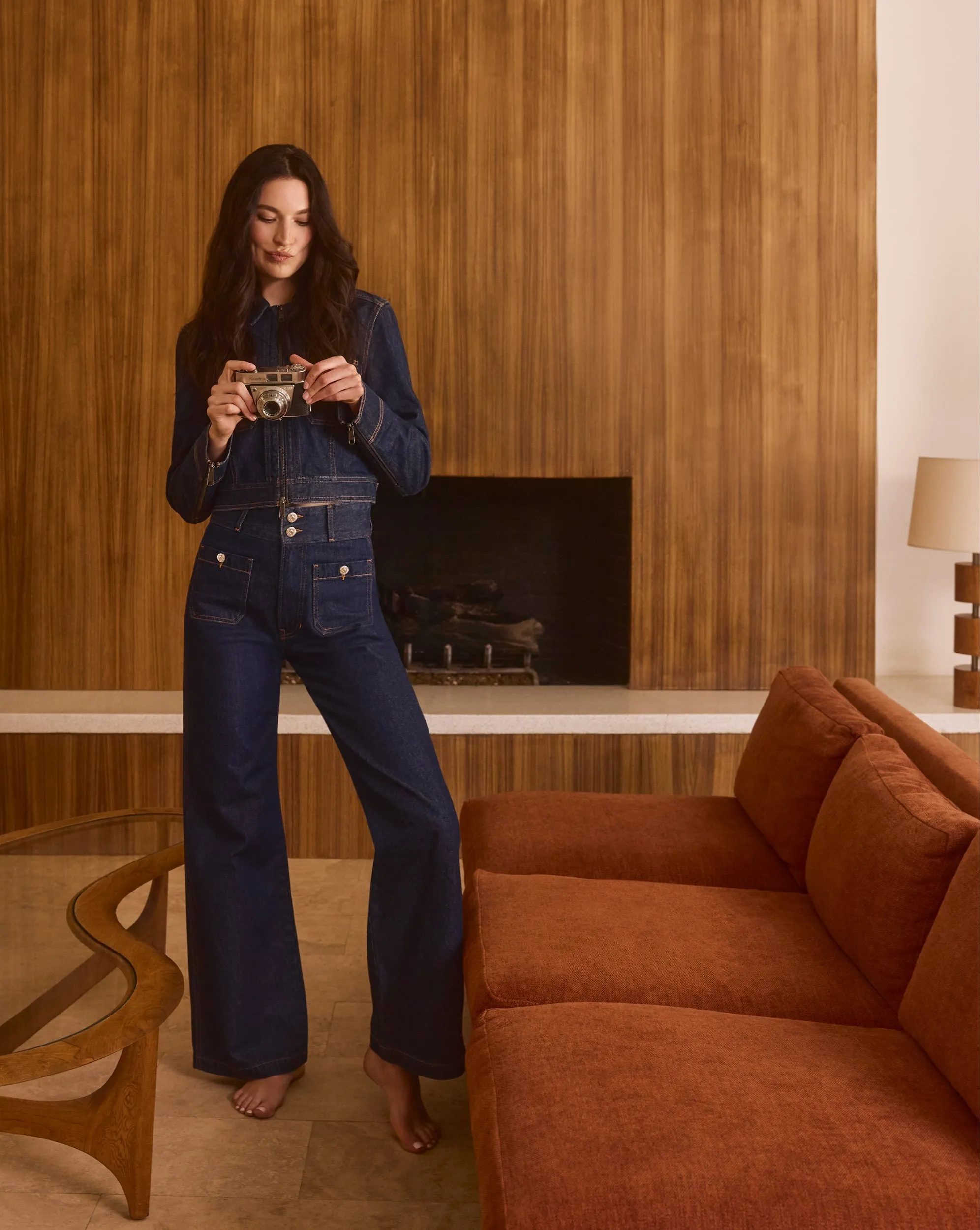 Taylor Patch-Pocket Wide-Leg Jean