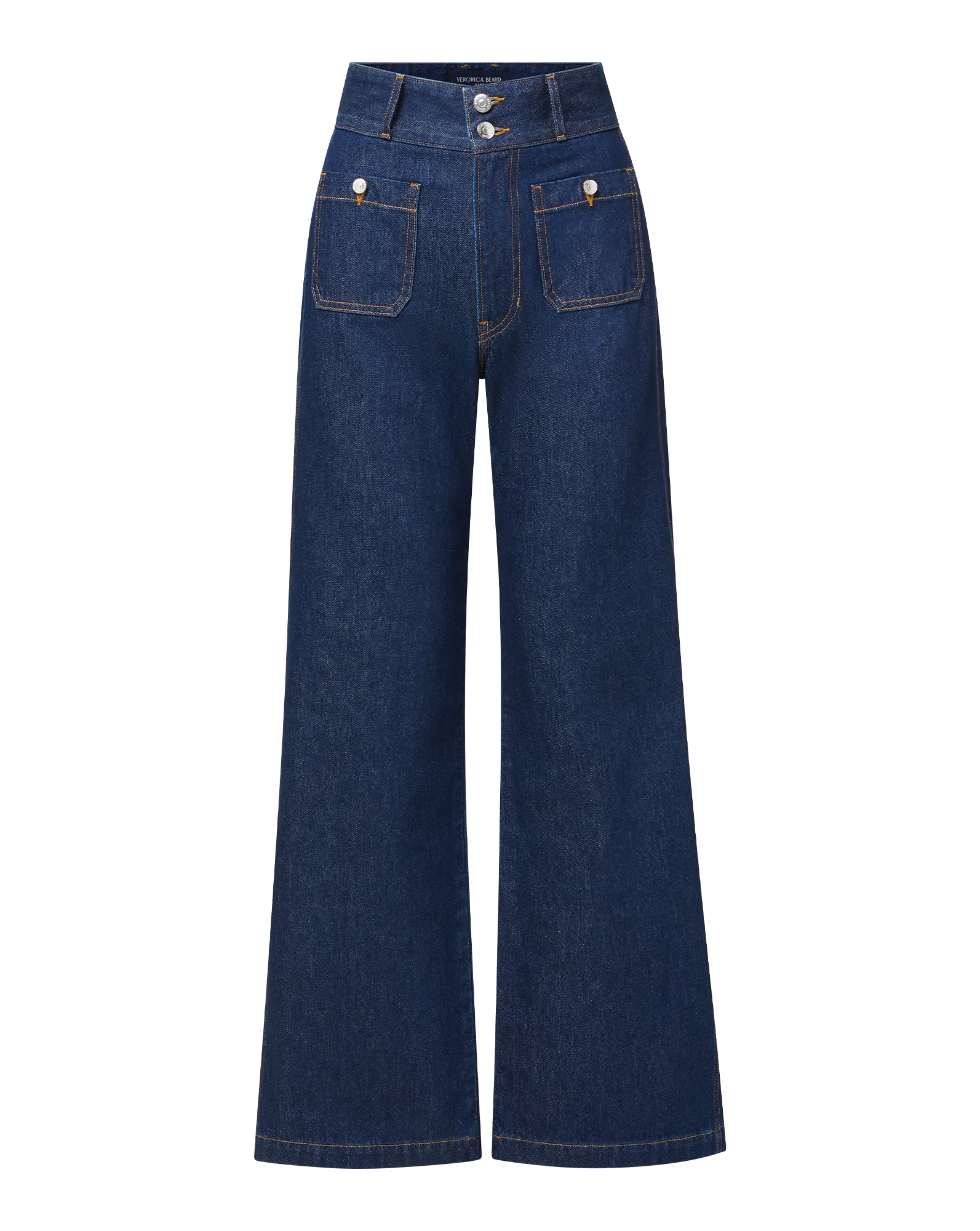 Taylor Patch-Pocket Wide-Leg Jean