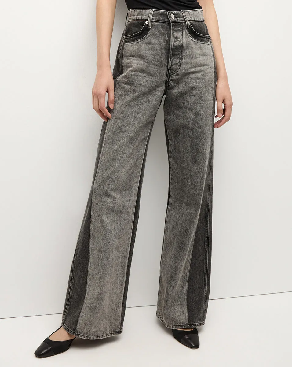 Taylor Two-Tone Wide-Leg Jean