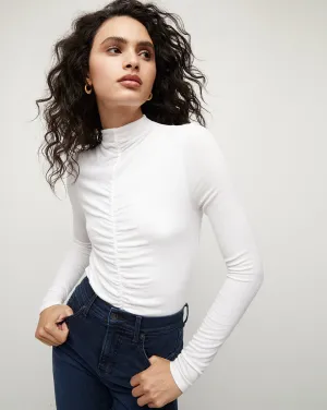 Theresa Ruched Turtleneck