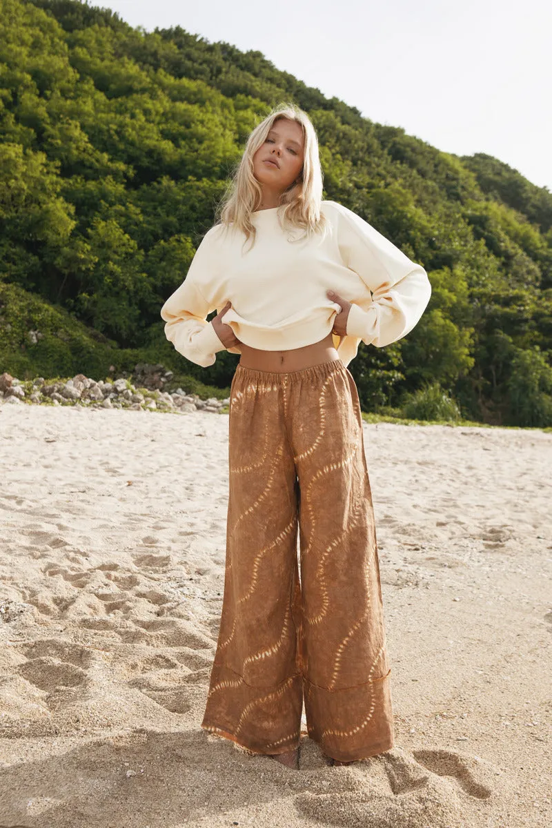 TIME OUT TERRY L/S TOP - BUTTER