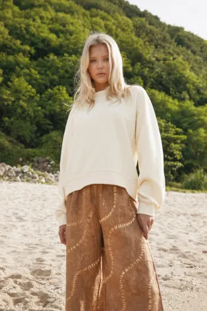 TIME OUT TERRY L/S TOP - BUTTER