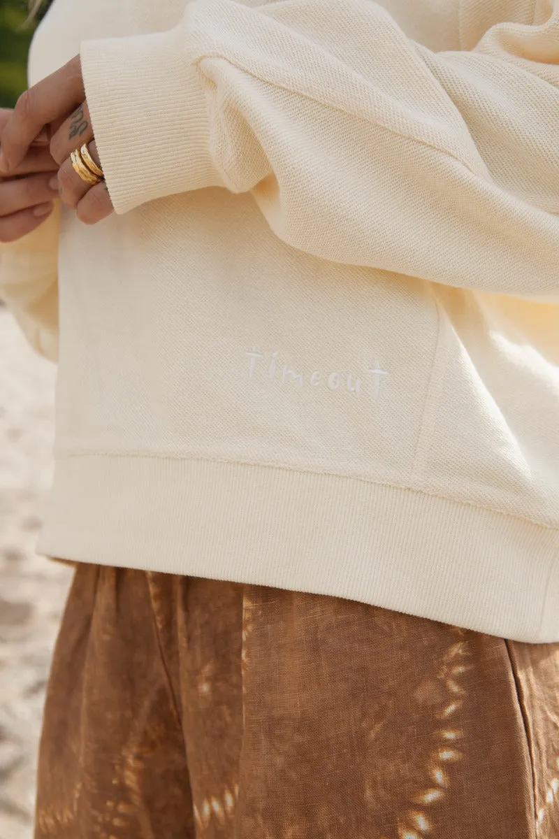 TIME OUT TERRY L/S TOP - BUTTER