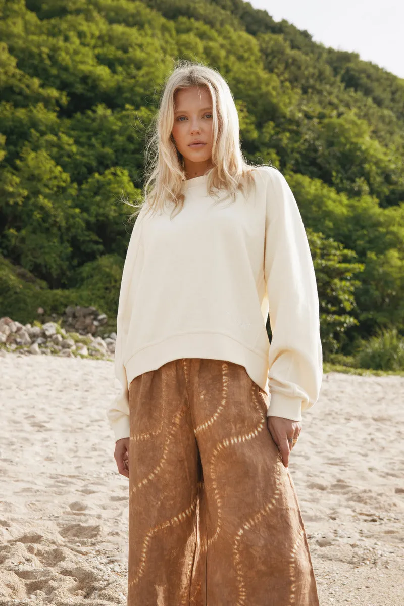 TIME OUT TERRY L/S TOP - BUTTER