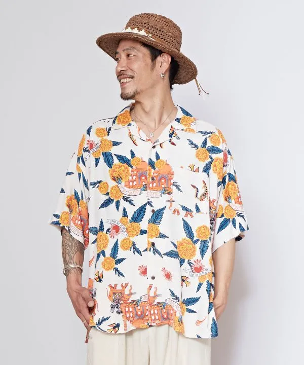 Travelling Calavera Men's Rayon Shirt