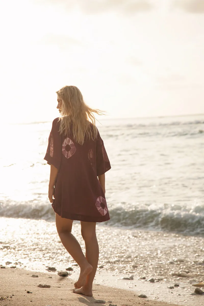 TREAD LIGHTLY MINI DRESS - MAUVE