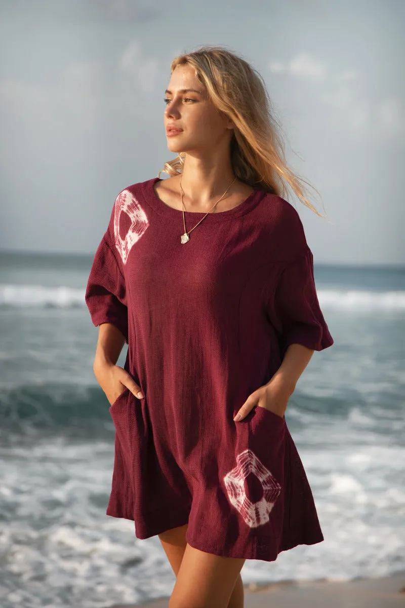 TREAD LIGHTLY MINI DRESS - MAUVE