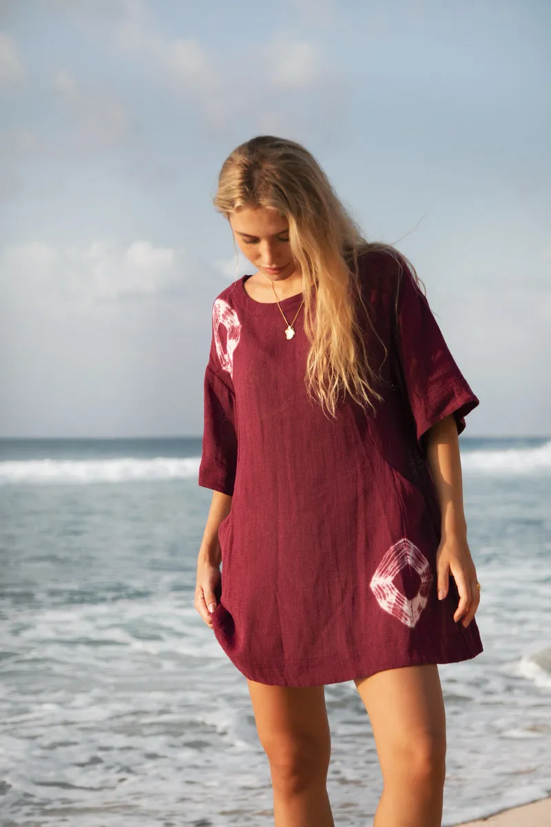 TREAD LIGHTLY MINI DRESS - MAUVE