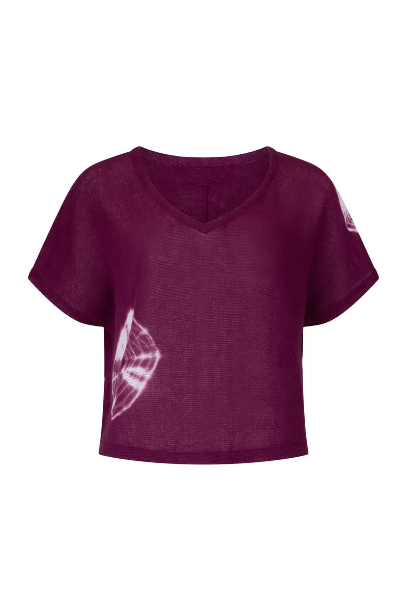 TREAD LIGHTLY TOP - MAUVE
