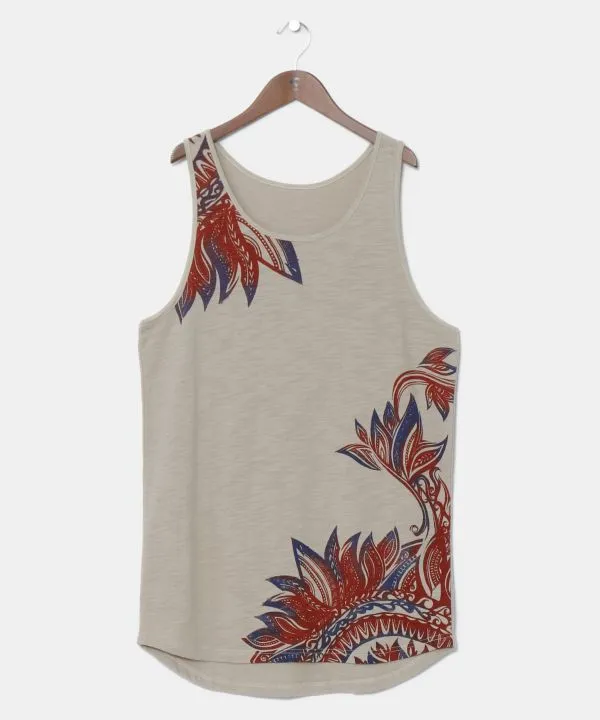 Tribal Feather Print Tank Top