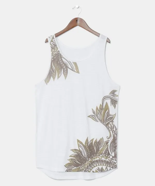 Tribal Feather Print Tank Top