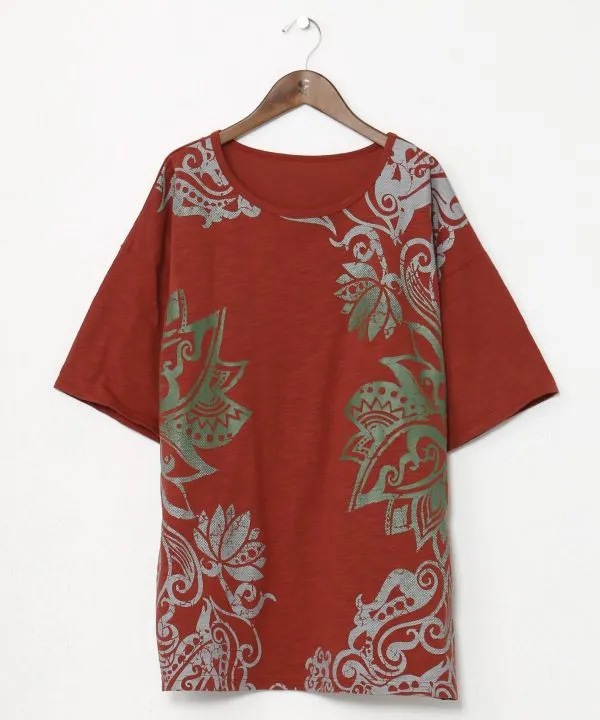 Tribal Lotus Graphic T-Shirt
