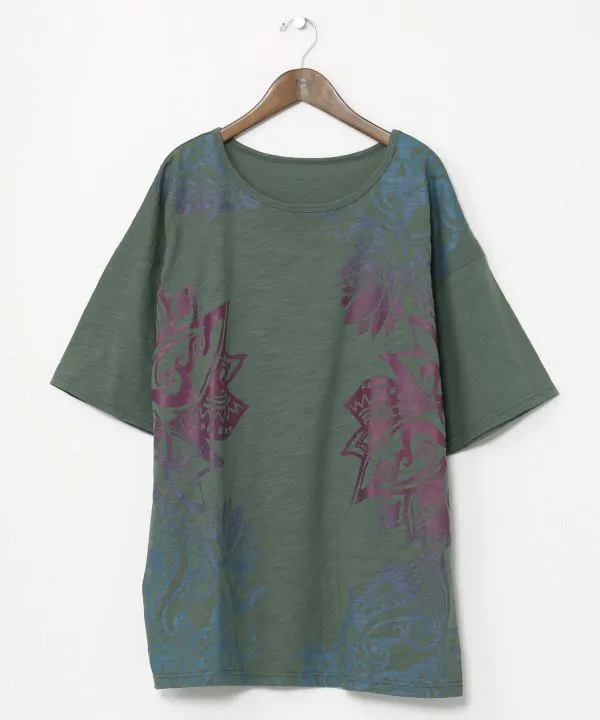 Tribal Lotus Graphic T-Shirt