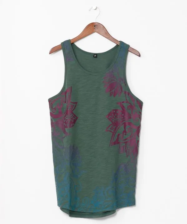 Tribal Lotus Graphic Tank Top