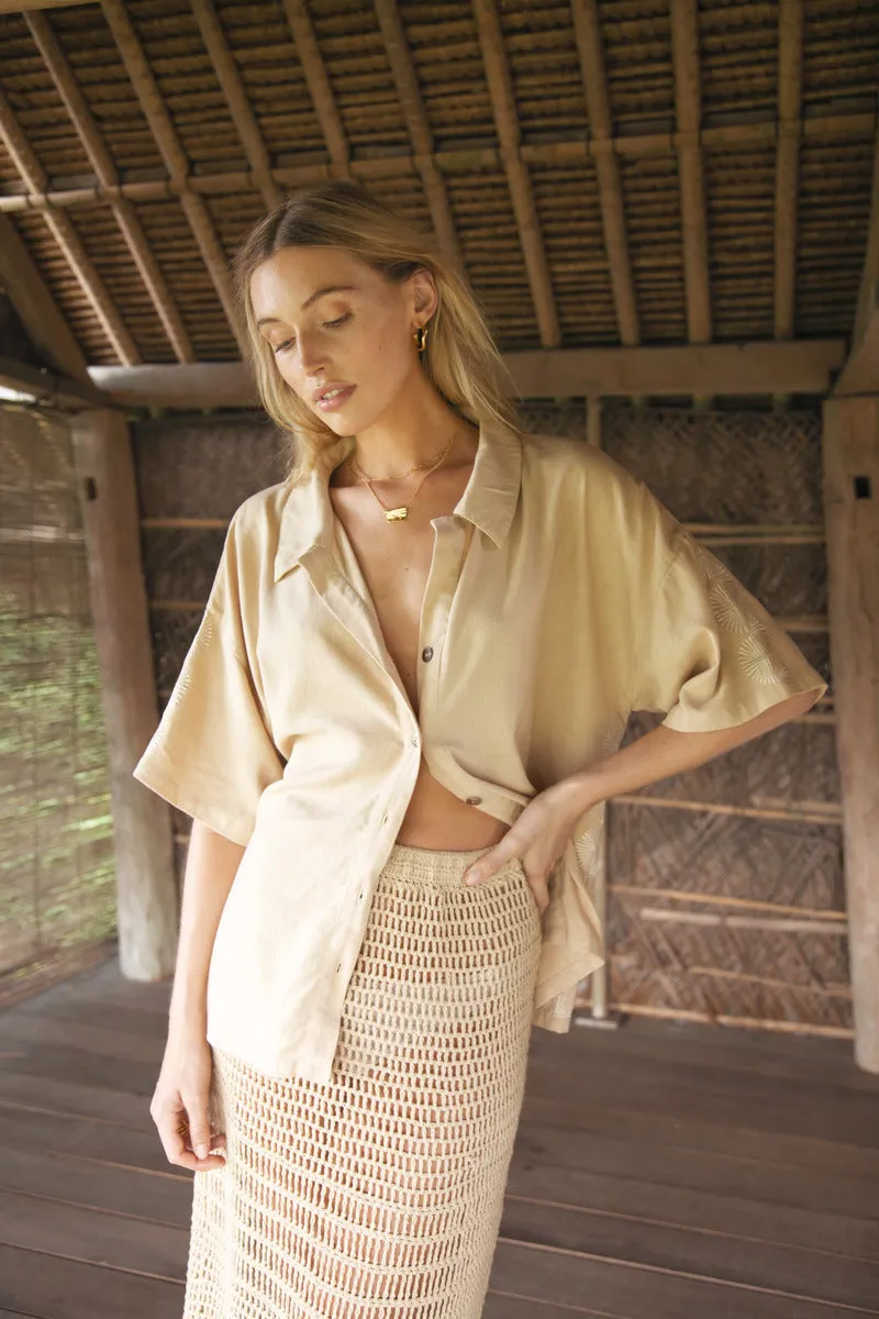 TROPICAL DREAM SHIRT - BEIGE
