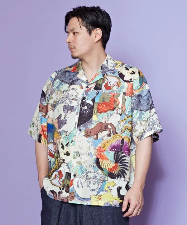 UKIYO-IRO Open Collar Shirt