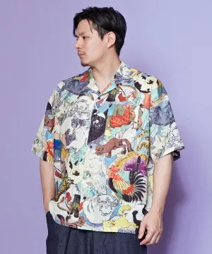 UKIYO-IRO Open Collar Shirt
