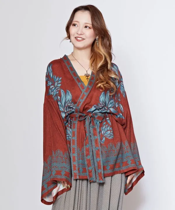 UV Protection Lotus Pattern Kimono