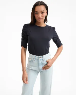 Waldorf Ruched-Sleeve T-Shirt