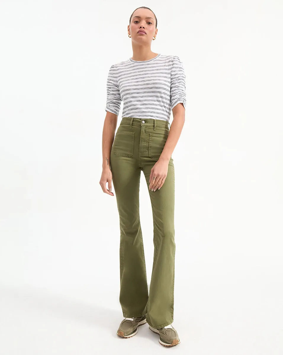 Waldorf Ruched-Sleeve T-Shirt
