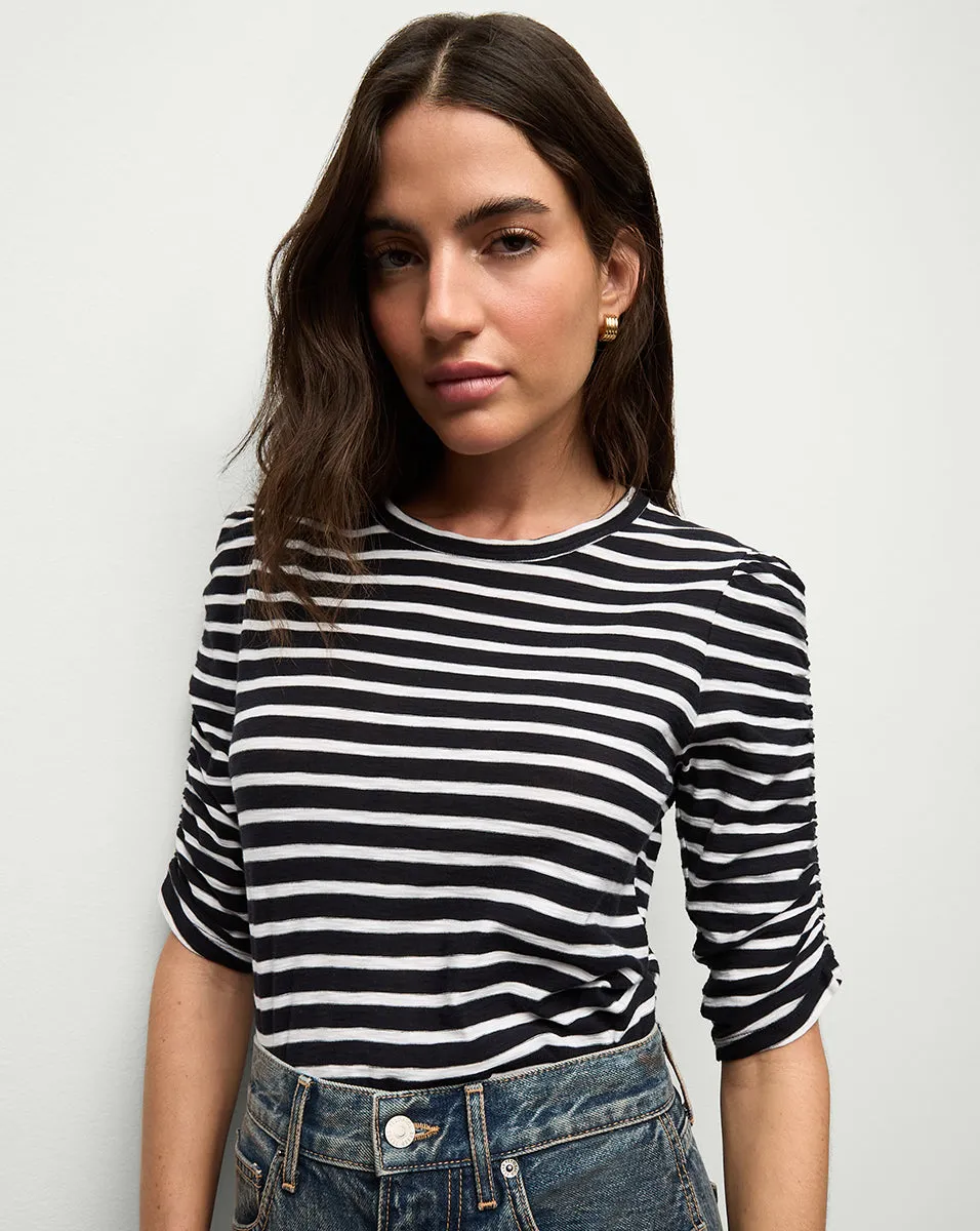 Waldorf Ruched-Sleeve T-Shirt