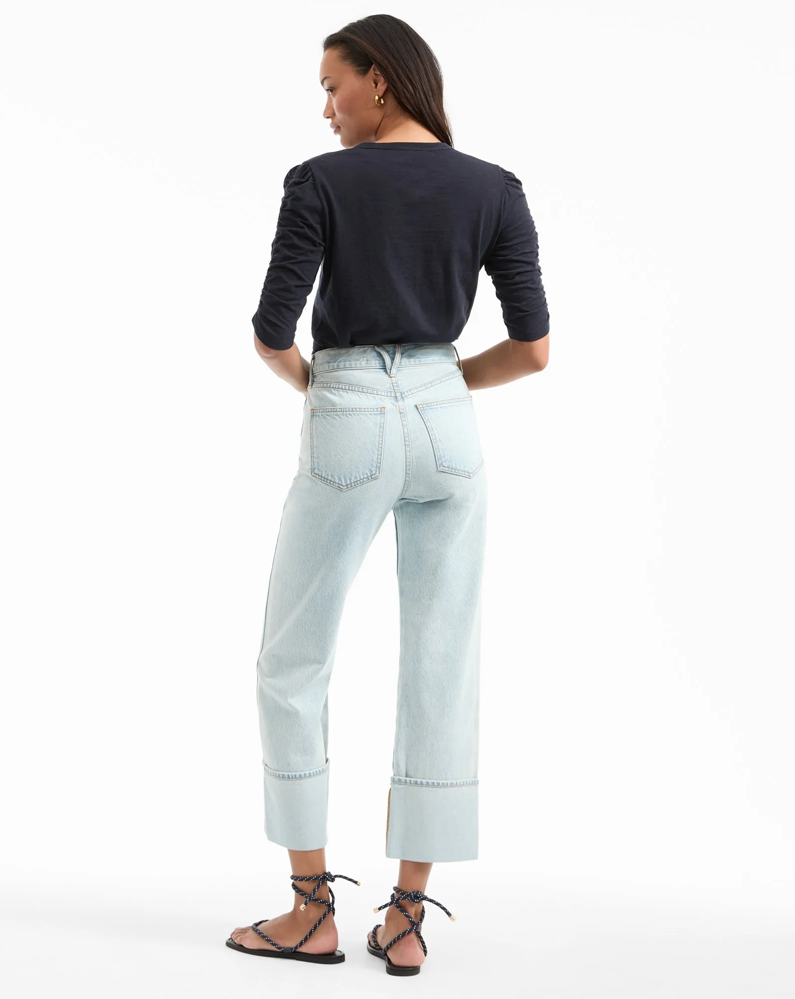 Waldorf Ruched-Sleeve T-Shirt