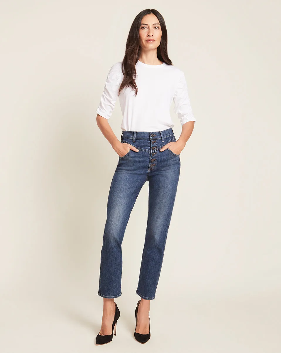 Waldorf Ruched-Sleeve T-Shirt
