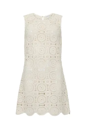 WHAT GOES AROUND MINI DRESS - CREAM