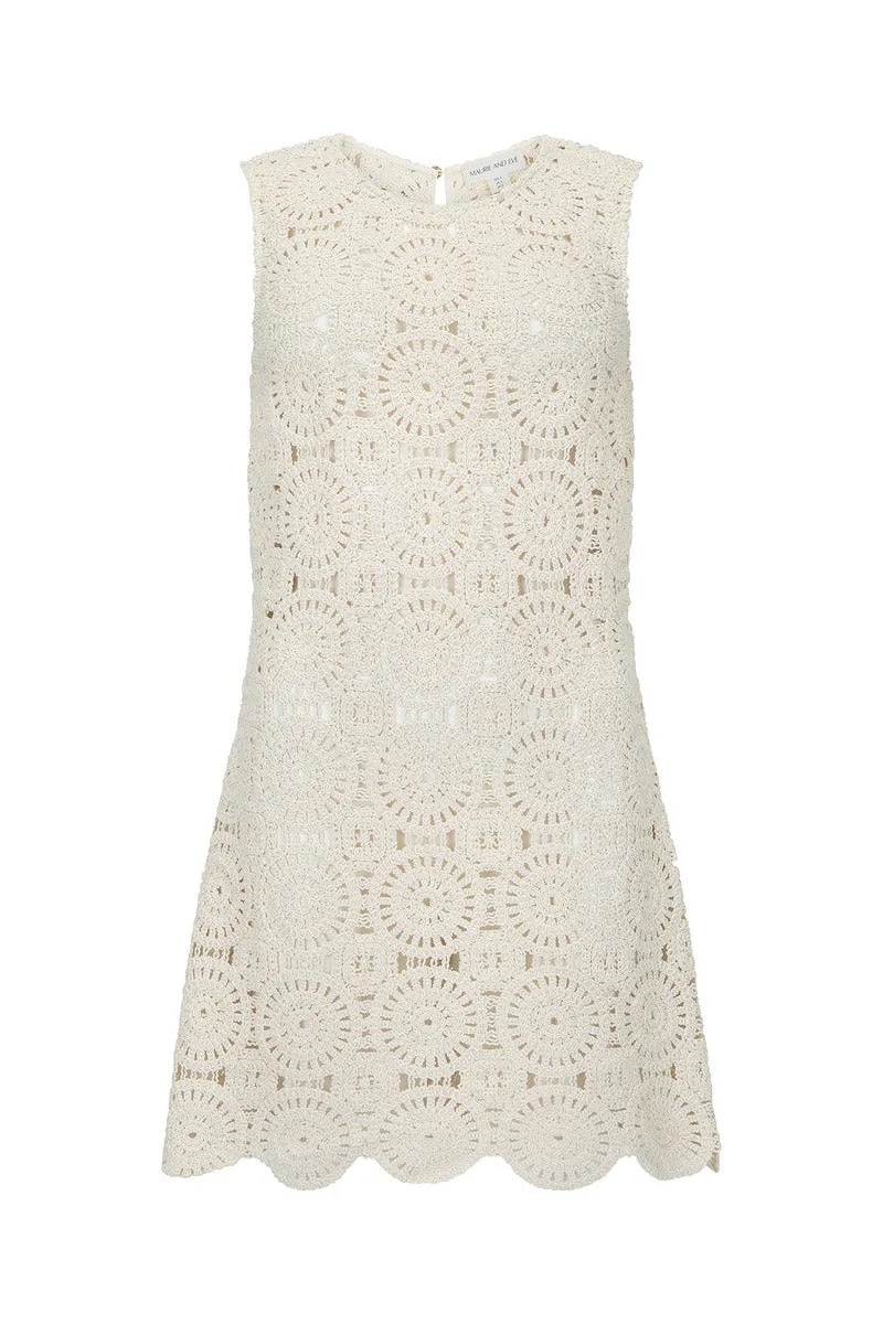 WHAT GOES AROUND MINI DRESS - CREAM
