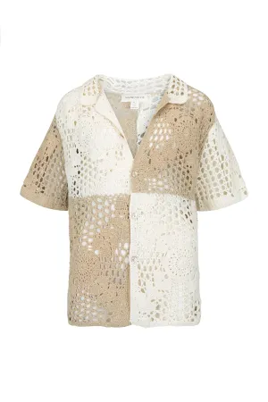 WILD LOVE CROCHET SHIRT - NATURAL